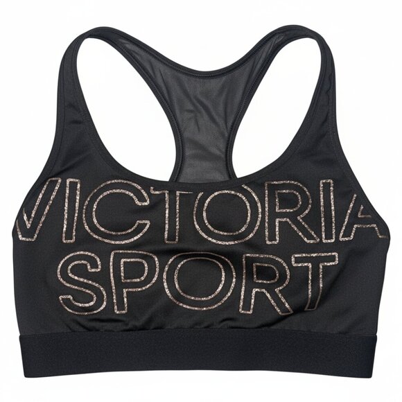 Victoria’s Secret The Player Racerback Black Sport Bra - Picture 1 of 5